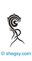 diseño tatuaje iniciales sergio - rosa tribal
